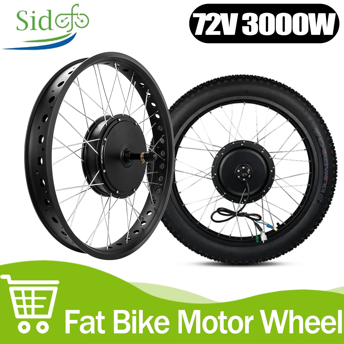 72V 5000W Hub Motor Kit - Motor de cubo sin engranajes sin