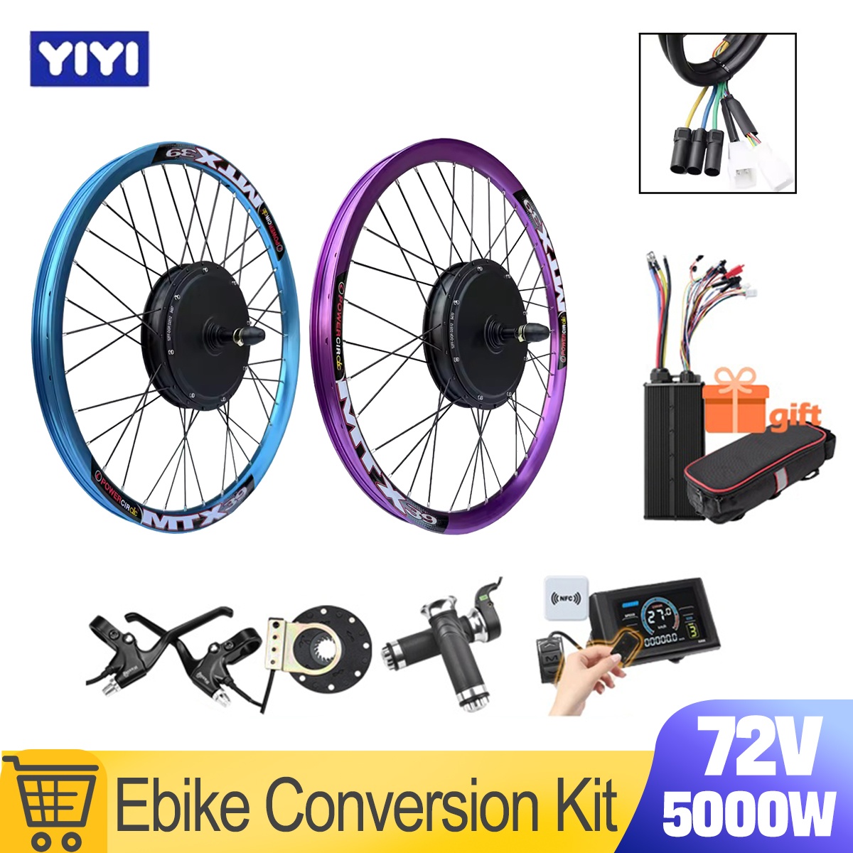 72V 5000W Hub Motor Kit - Nuevo Kit de Conversión para Bicicleta