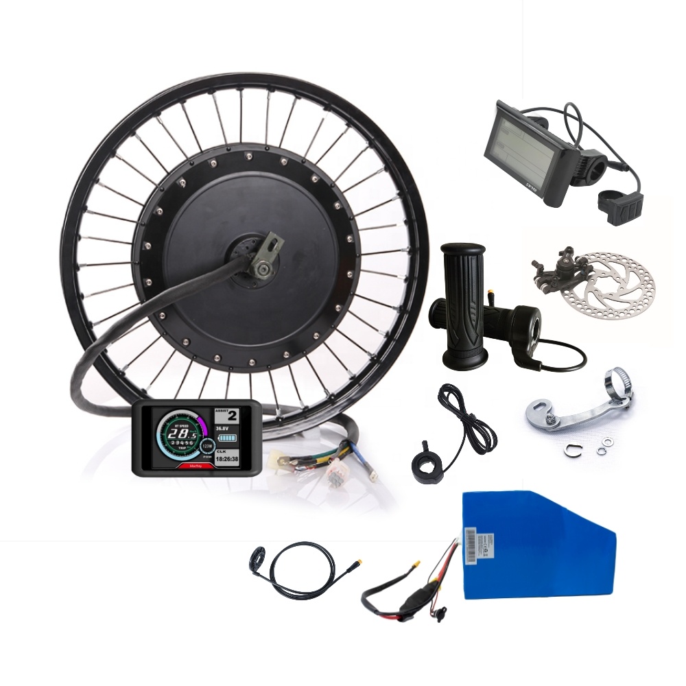 Kit de conversión de bicicleta - 72V 5000W Hub Motor Kit reseña y precio