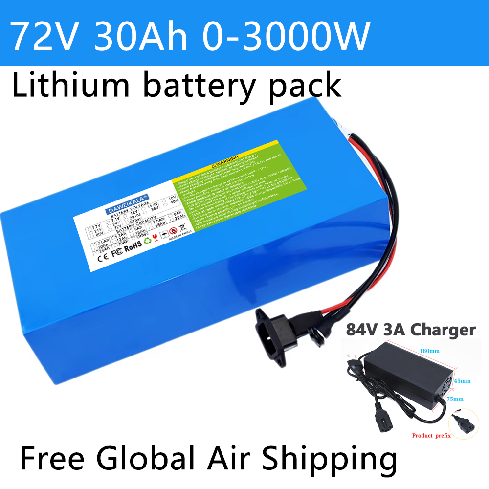 Paquete de batería 72V 12Ah-30 - Electric Bicycle Battery 72V 30Ah reseña y precio